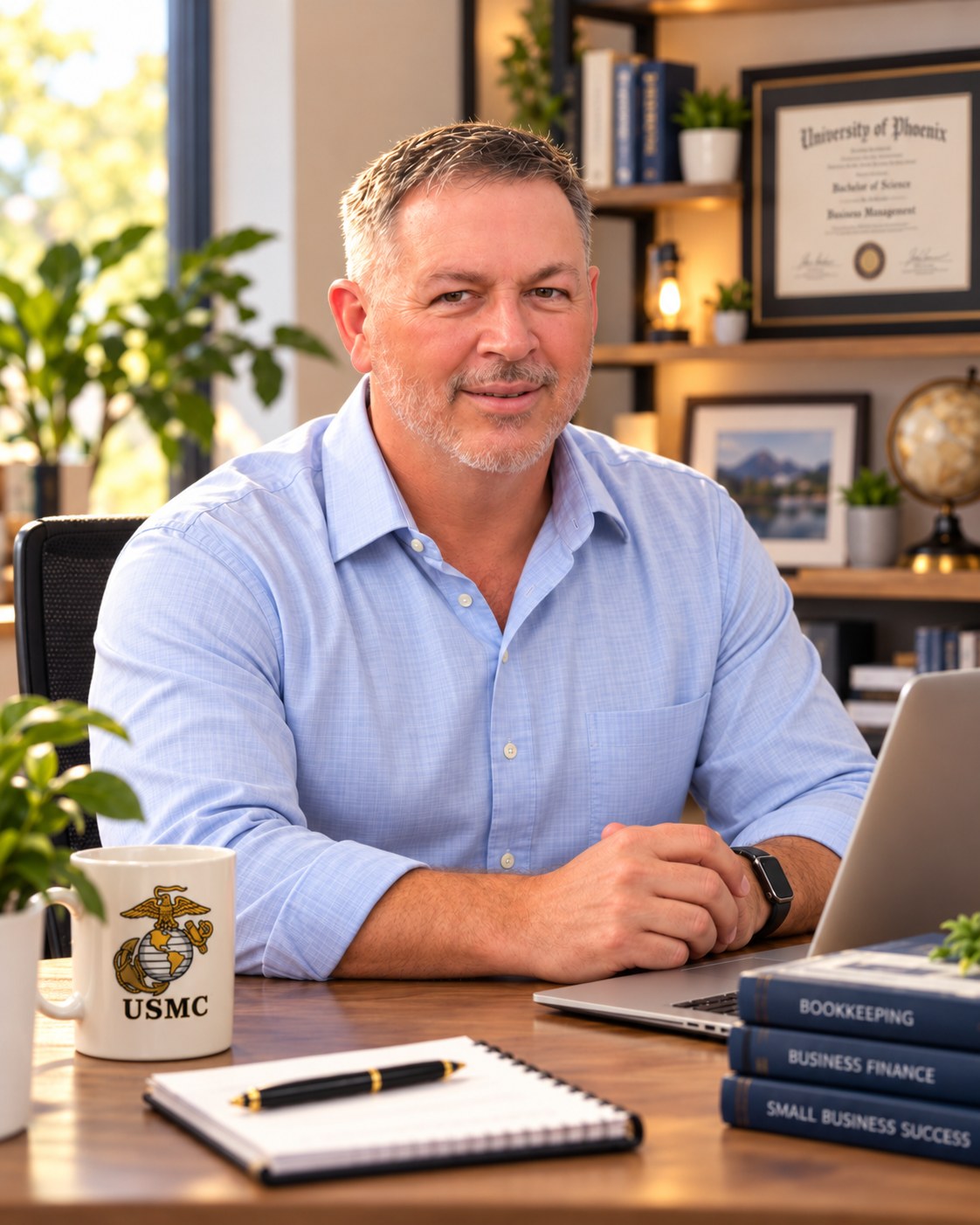 Jeff Patterson at his office desk